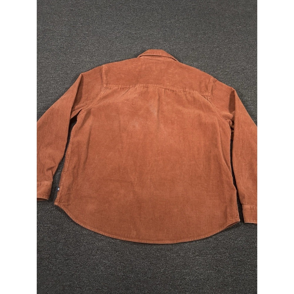 Gap Corduroy Shirt Jacket Shacket Men Large Burnt Orange Button Up Chore Work - Picture 2 of 6